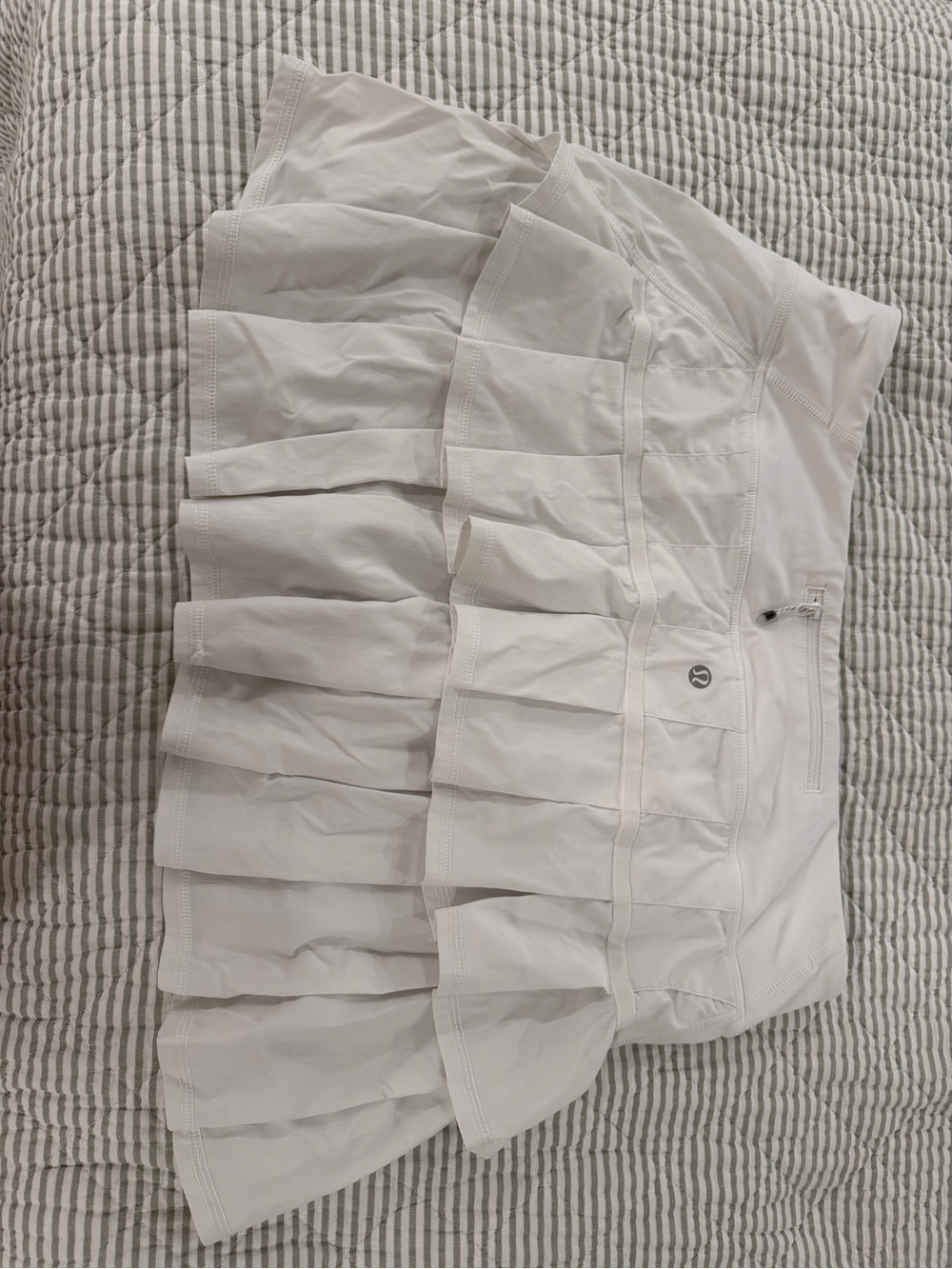 Lululemon White Ruffle Athletic Skirt